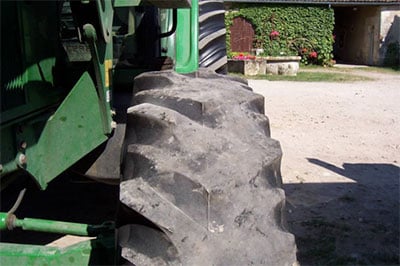 Tractor tyre wear