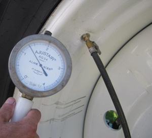 Incorrect tyre pressure