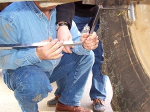 Agricultural tyre parallelism