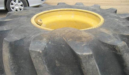Can a hernia on my tractor tyre be repaired?